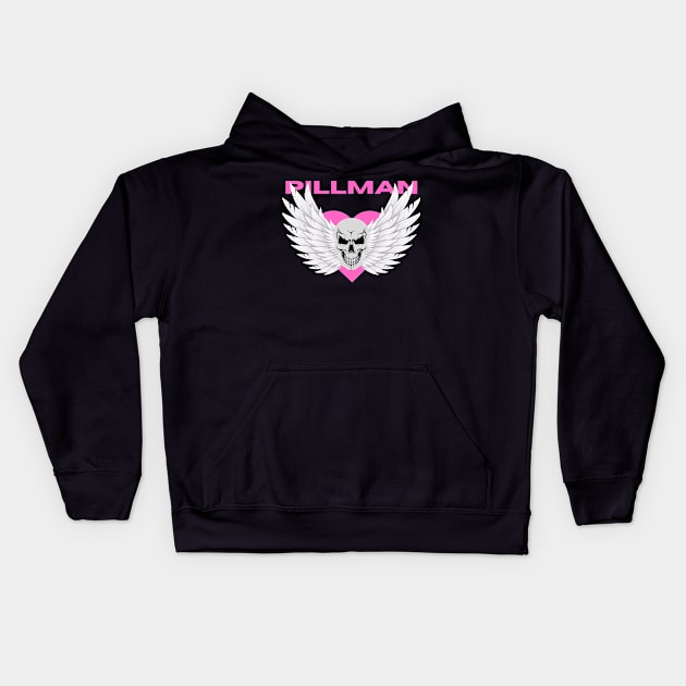 "Pillman" Kids Hoodie by Dropkick Designs Graphics